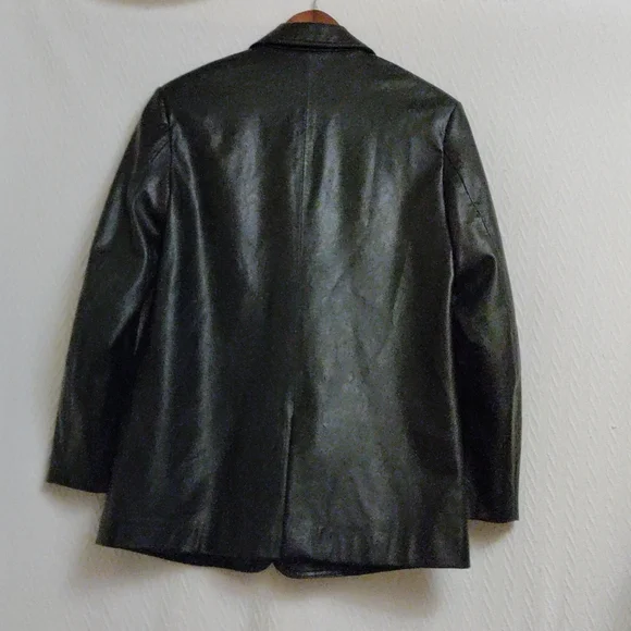 Prelove Women's Zara Flaux Leather Blazer Jacket - Picture 2 of 3